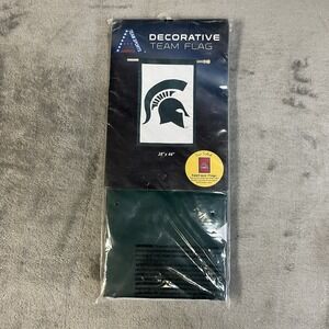 NCAA Michigan State Spartans MSU Decorative Appliqué Flag 28" x 44" New NWT
